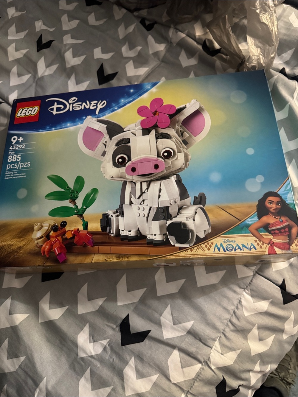 LEGO Disney Pua BrickHeadz Figure - White, Pink & Black Buildable Model